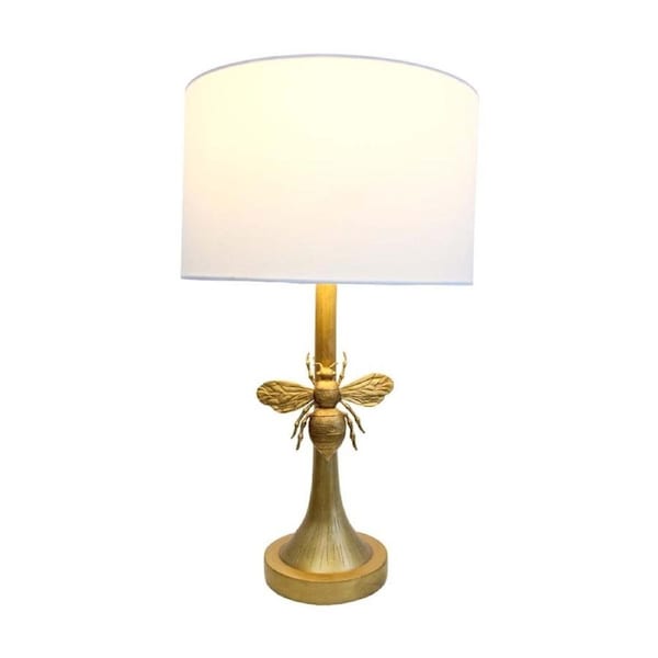 LVD Antique Bee Polyresin Gold Base Detail Table Lamp Home Decor 33x33x56cm