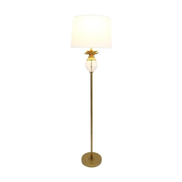 LVD Glass Pineapple Gold Metal Stand Floor Lamp Home Decor 40.5x40.5x162.5cm