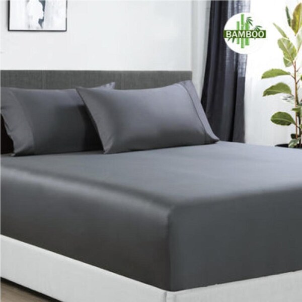 Bamboo Cotton 400 Thread Count Queen Fitted Sheet & 2 Pillowcases Teal