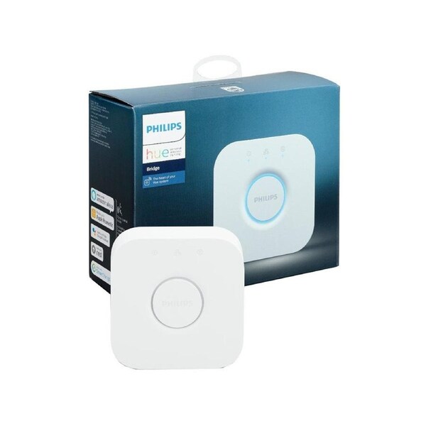 Philips Hue Bridge Smart Accessory - Central Hub for Smart Lighting - White - 140mm x 146mm x 72mm
