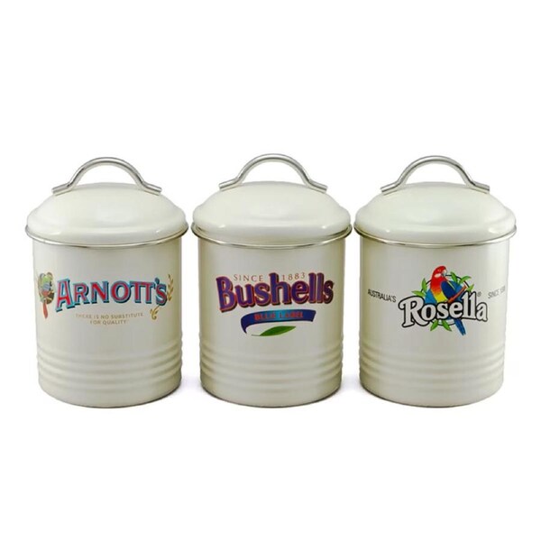 Rojo Arnotts Bushells & Rosella Canisters Set of 3