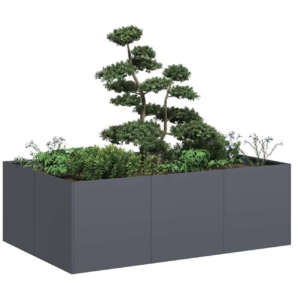Planter Anthracite 120x80x40 cm Steel vidaXL