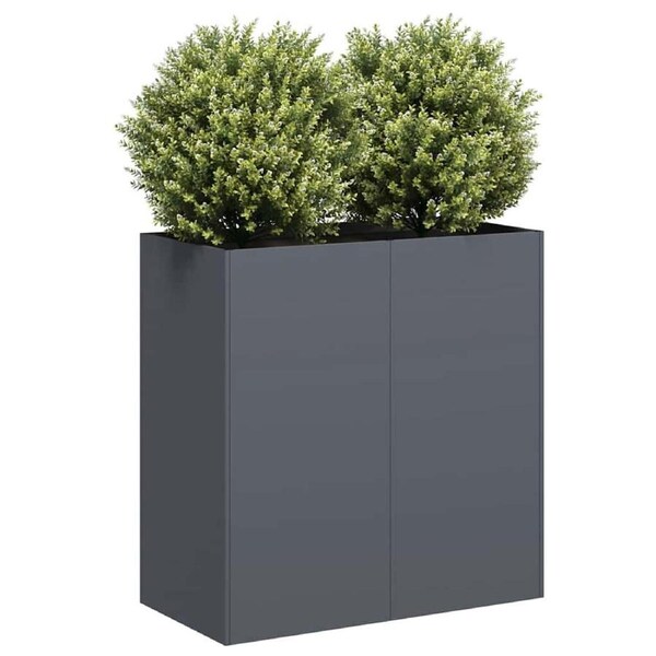 Planter Anthracite 80x40x80 cm Cold-rolled Steel vidaXL