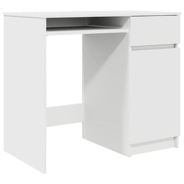 Desk White 86x49x76 cm Engineered Wood vidaXL