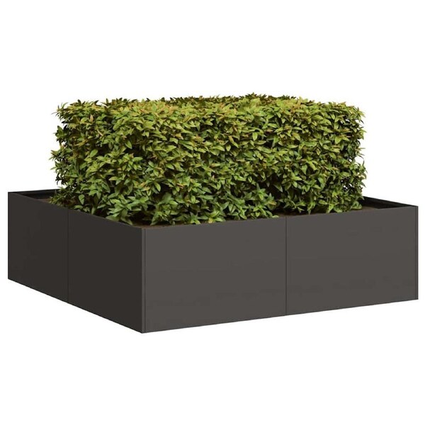 Planter Black 100x100x30 cm Steel vidaXL