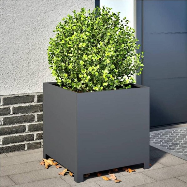 Garden Planter Anthracite 50x50x50 cm Steel vidaXL