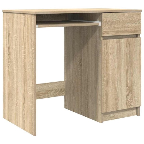 Desk Sonoma Oak 86x49x76 cm Engineered Wood vidaXL