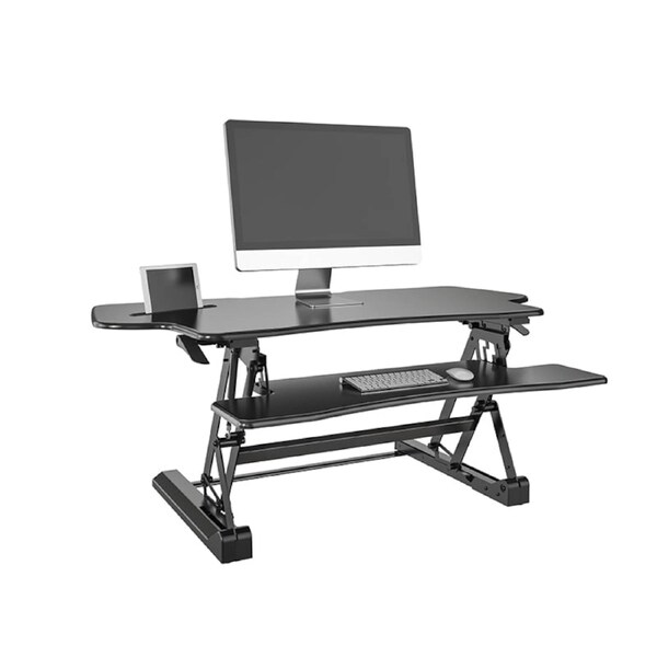 ONLINE Sit Stand Desk Adjustable Riser Ergonomic Work Station 1200x590mm GLD07L