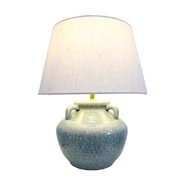 LVD Giana Seafoam Ceramic Base Linen Shade Table Lamp Home Decor 38x38x45cm