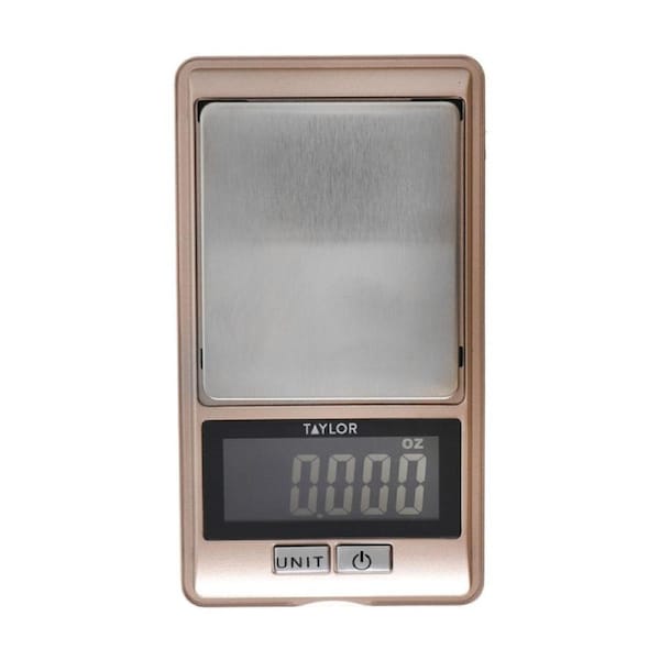 Taylor Pro 0.01g Precision Pocket Kitchen Scales In Gift Box Rose Gold