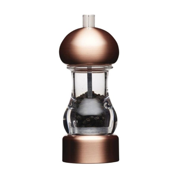 MasterClass Clear Capstan Copper-Effect Carbon Steel Grinder Pepper Mill 14.5cm