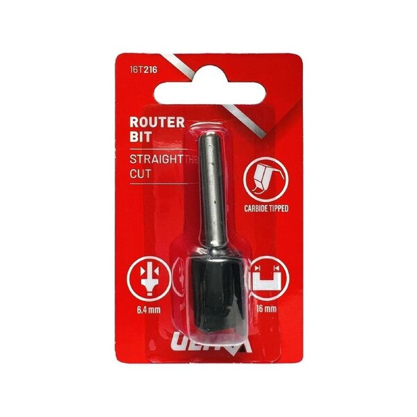 Ultra Router Bit - Straight 16mm - Tungsten Carbide - Durable
