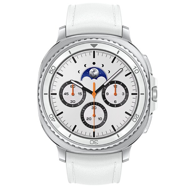 Samsung Galaxy Watch 8 Classic LTE 46mm White with Rotating Bezel, Quick Button, AI Voice Assistant, Personalised Coaching