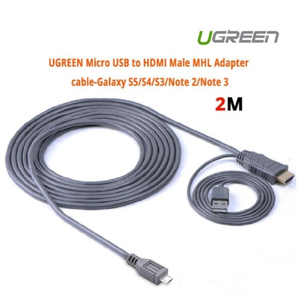 UGREEN MHL Micro USB 11 Pin to HDMI Adater Cable 2M (20139)