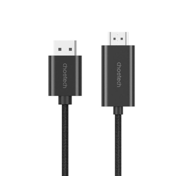 CHOETECH 2m Braided DisplayPort to HDMI 4K60Hz Male Cable Audio Video Adapter