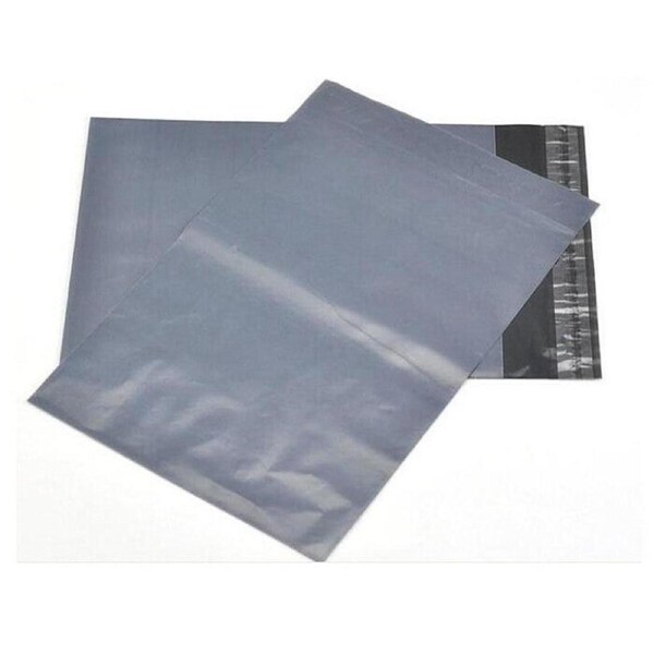 Bulk 100 Grey Plastic Mailing Satchel - 400x300mm Self-Sealing Courier Bags
