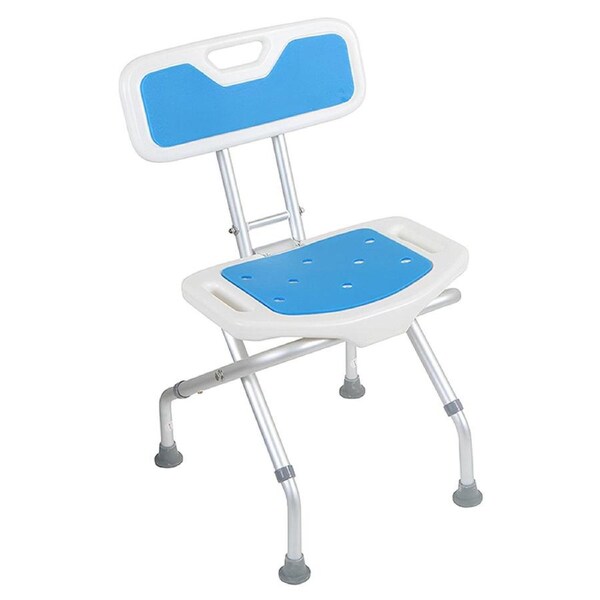 Orthonica Compact Foldable Commode Shower Chair - Adjustable Aluminium Frame