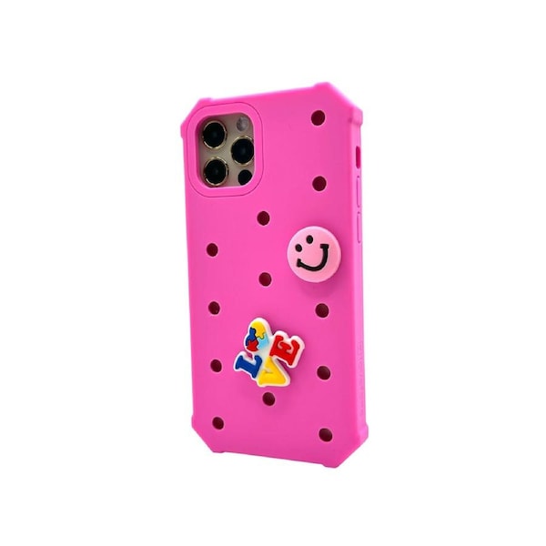 Lovefone Kids Silicone Case for iPhone 14 - Pink, Durable & Stylish