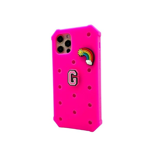 Lovefone Kids Silicone Case for iPhone 14 Pro Max - Hot Pink, Durable & Stylish