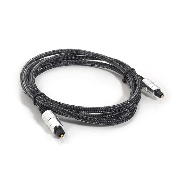 Oxhorn Toslink Optical Audio Cable 1m - Gold-Plated, Braided, 5.1/7.1 Surround Sound