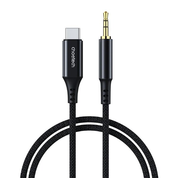 CHOETECH Type-C to 3.5mm Audio Cable 2M, DAC Performance, Durable, Plug & Play