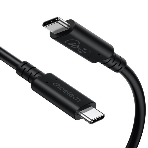 CHOETECH USB-C to USB-C 100W 4.0 Gen 3 Cable 0.8M, 8K@60Hz, Power Delivery