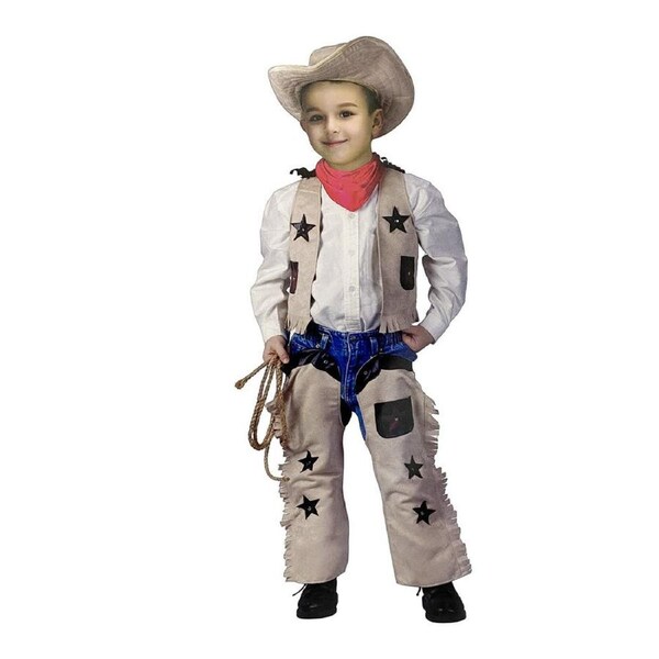 Kids Cowboy Costume - Vest, Chaps, and Scarf, 110-150cm