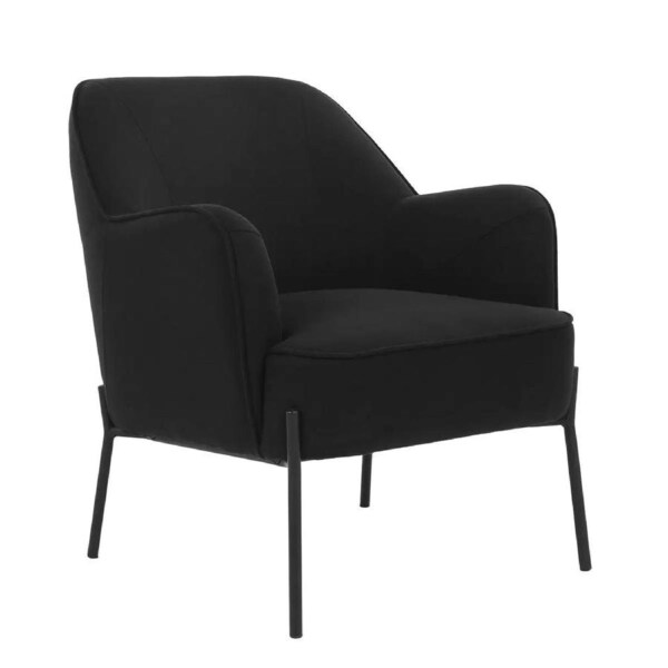 Hugo Armchair Black - Stylish Upholstered Comfort