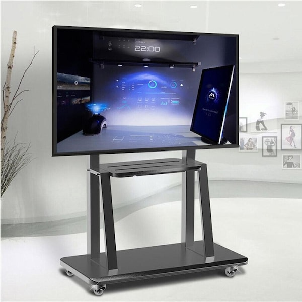 Heavy Duty TV Wall Mount 32-100 Inches with Shelf & Wheels