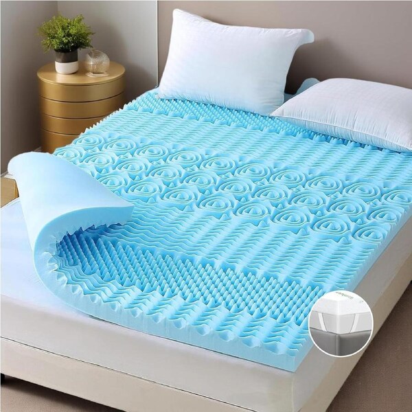 Memory Foam Mattress Topper 7-Zone 8cm King