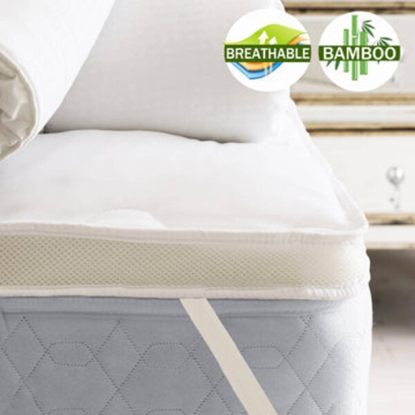 Airmax Bamboo Mattress Topper King Single 1000gsm