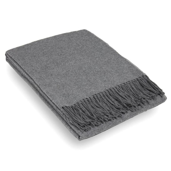 Paddington Throw Blanket - Merino Wool Blend, 140W x 200H cm, Slate