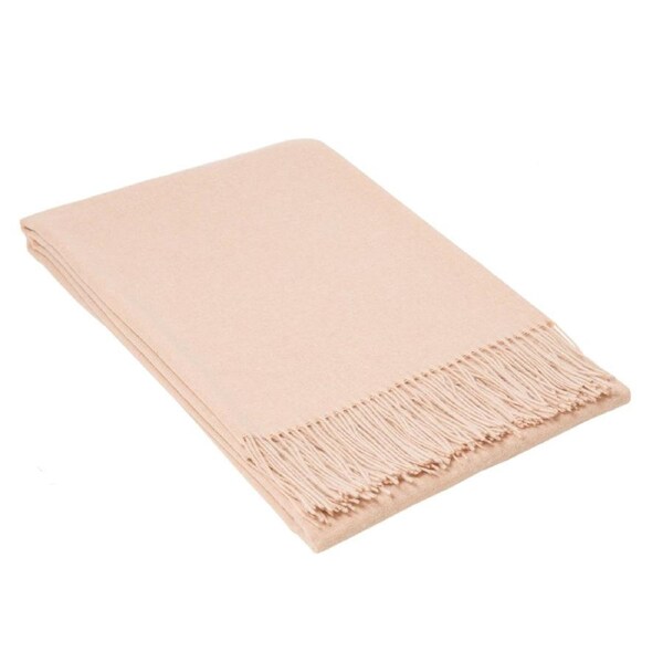 Paddington Throw Blanket - Fine Wool Blend - Blush