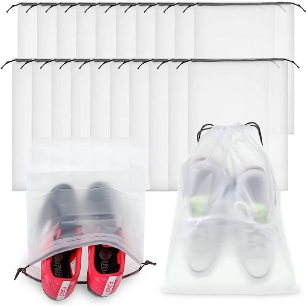 10PCS Travel Shoe Bags - Portable Drawstring Dust Organizer