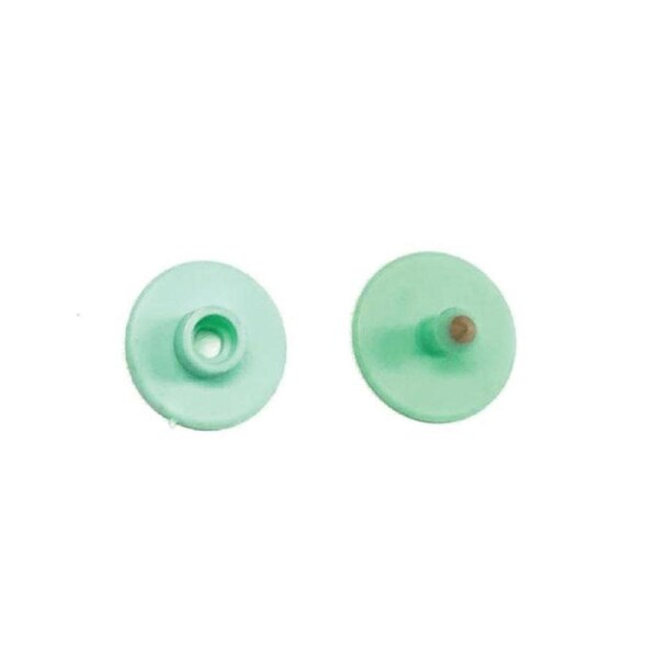Cattle Ear Tags Set - 100x Round Green Blank for Pig Sheep Goat Cow
