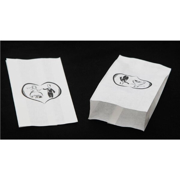 150 Pack Wedding Cake Bags Greaseproof Wax Paper Slice Take Home Favour Bride Groom in Heart