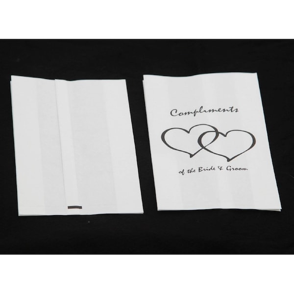200 Pack Wedding Cake Bags Greaseproof Wax Paper Slice Take Home Favour Heart n Message