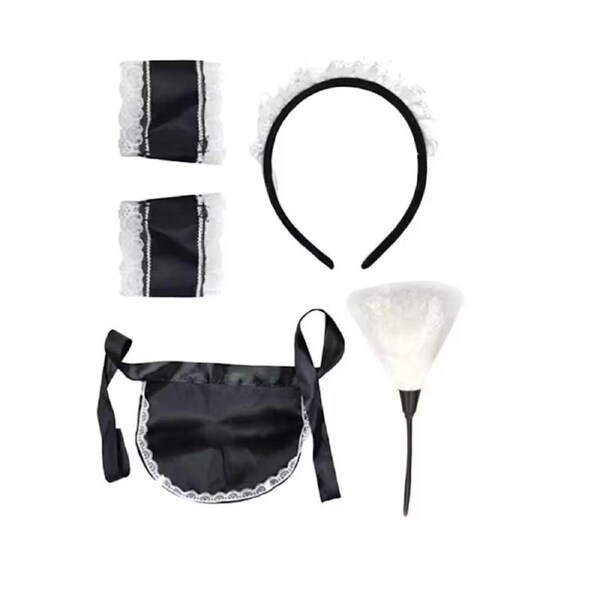5pcs French Maid Costume Accessory Set Party Halloween Nurse