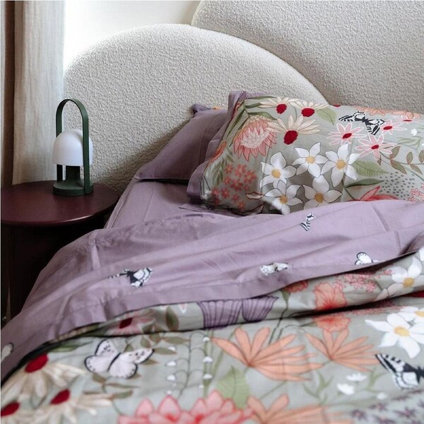 Serena 100% Cloud Cotton Duvet Quilt Cover Set w/ 2 Pillow Cases - Super King