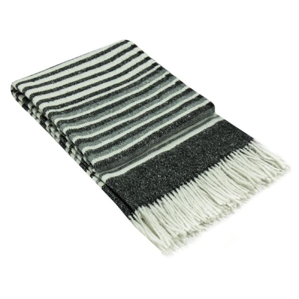 Richmond Throw Blanket - Reclaimed Wool Blend, 130x180 cm, Ethically Sourced