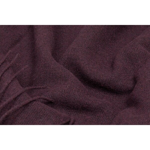 Paddington Throw Blanket - Merino Wool Blend, 140W x 200H cm, Plum