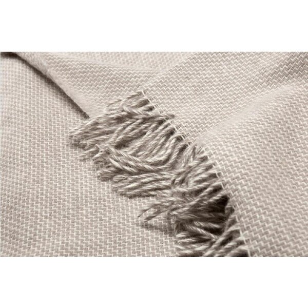 Cambridge Throw Blanket - 100% NZ Wool - 140W x 200H cm - Silver