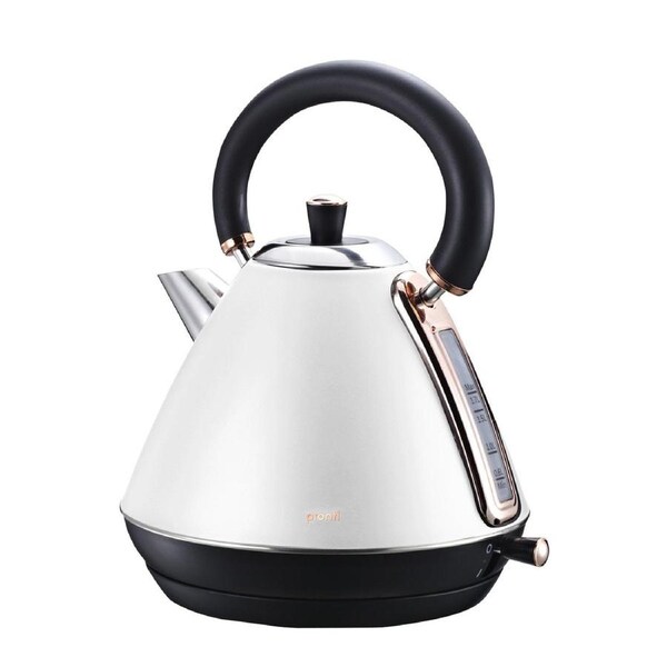 Pronti 1.7L Rose Trim Kettle - Stainless Steel, Rapid Boil, Auto Shut Off