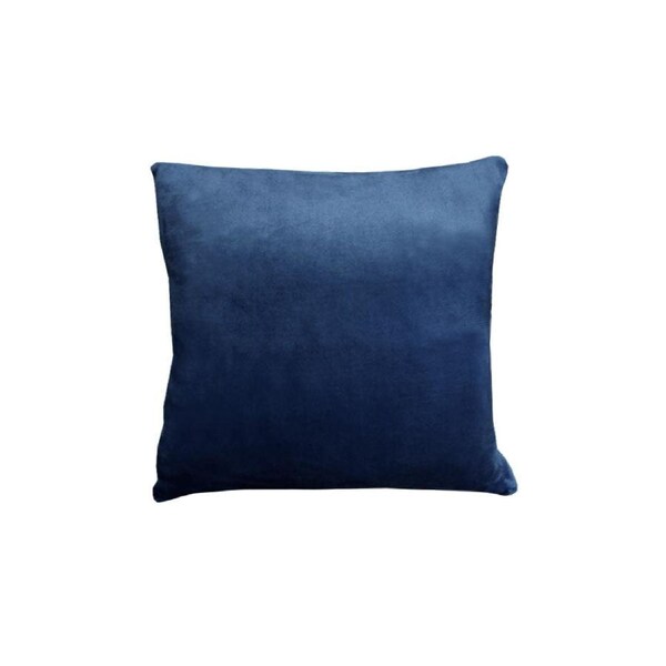 Alastairs Faux Mink Square Cushion Navy 43 x 43 cm - Quilted Design