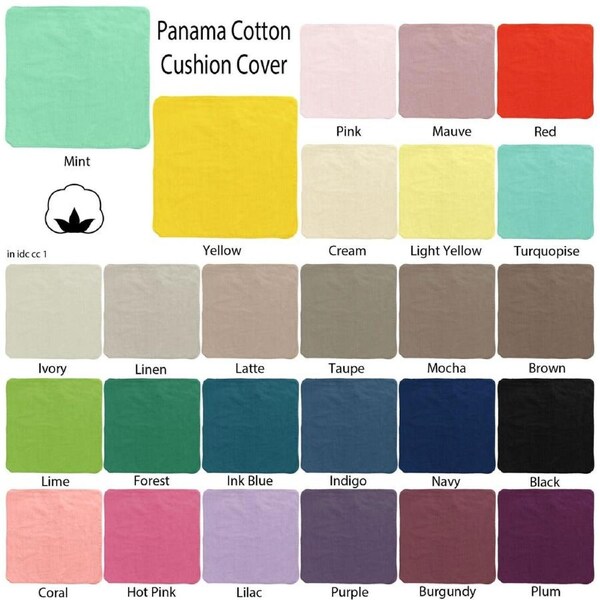 IDC Homewares 100% Cotton Cushion Cover 43 x 43 cm - Solid Colour Design, Mint