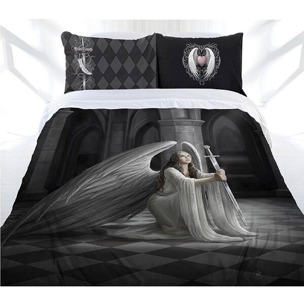 Anne Stokes The Blessing Quilt Cover Set Queen - Gothic Angel Print Design