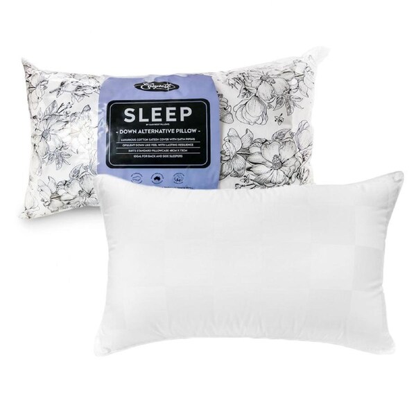Easyrest Sleep Down Alternative Standard Pillow 48 x 73 cm, Cotton Sateen, Back Sleeper
