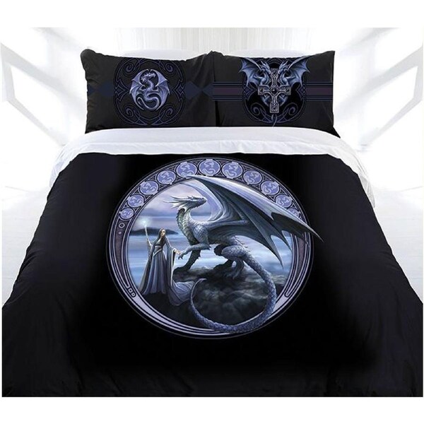 Anne Stokes New Horizon Quilt Cover Set Double - Dragon Print Design