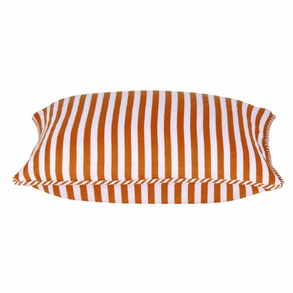 Dandi Orange & White Striped Nautical Cushion Cover 40cm x 40cm