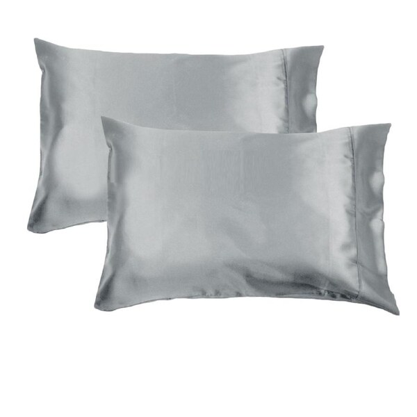 Accessorize Satin Pillowcases 300TC Deluxe Essentials 48x73 cm - Silver